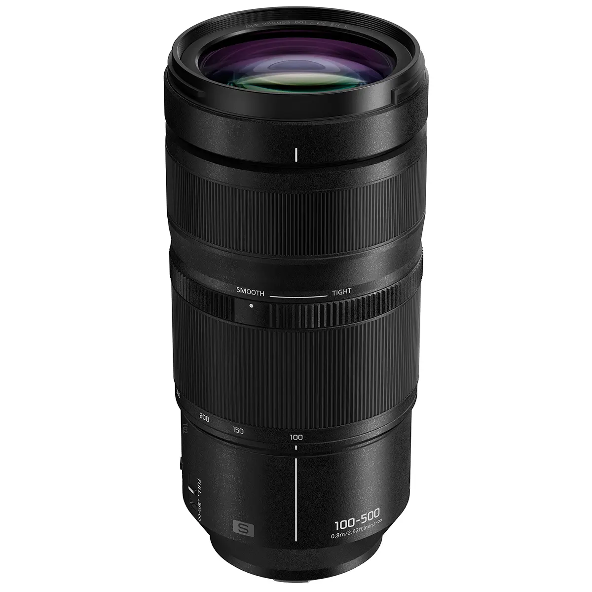 Panasonic LUMIX S Compact 100-500mm f/5-7.1 O.I.S. Camera Lens, Black