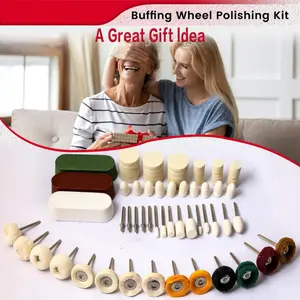 72 Pcs Buffing Wheel Polishing Kit Compatible with Dremel, with Polish Compound, Rotary Tool Accessories with 1/8" Shank, Abrasive Wheel Buffing Polishing Wire Brushes Wool Felt Cotton Mounted - Home Improvement.