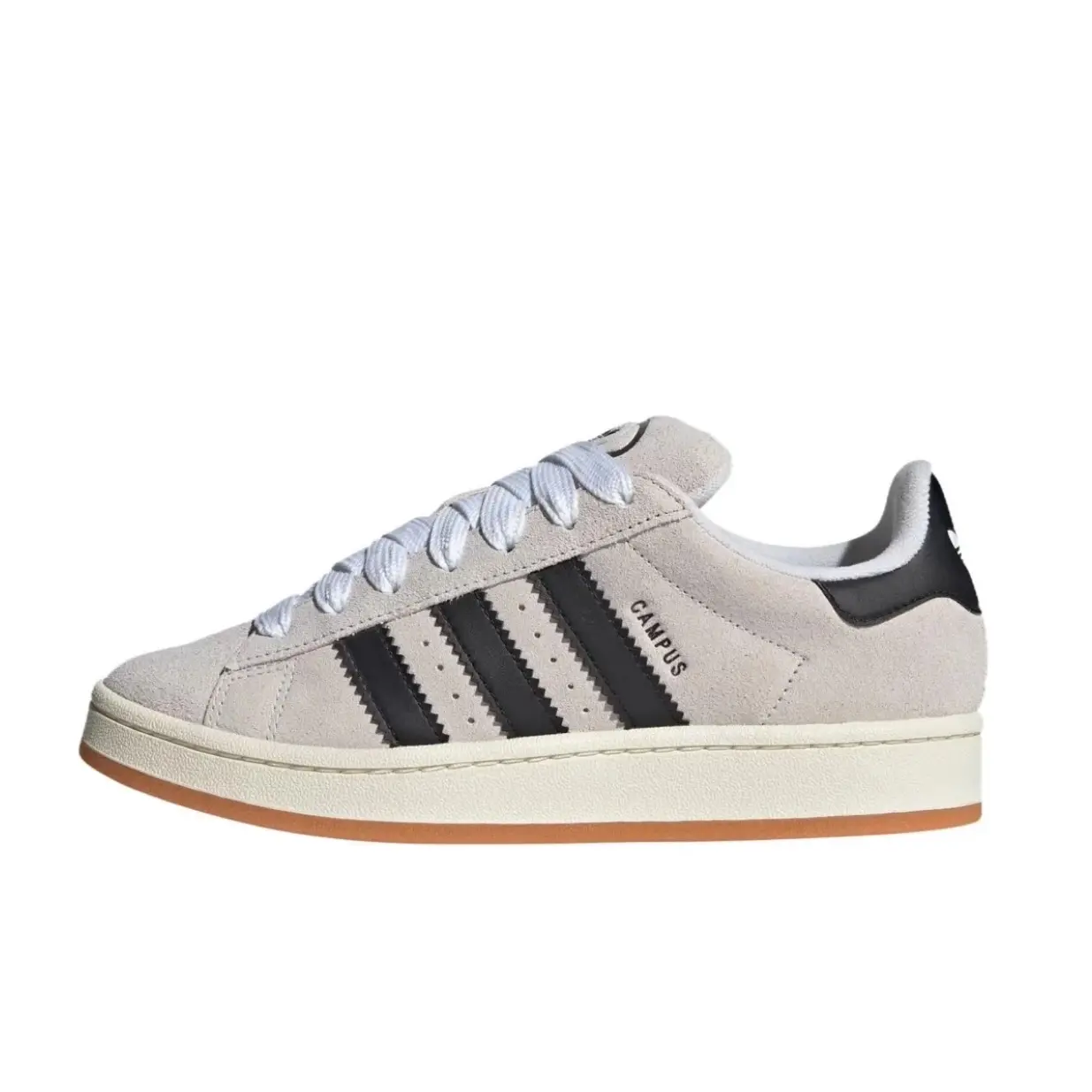 Adidas Campus 00s Shoes for Women, Retro Suede Trainers in Crystal White Core Black with an Oversized Midsole, Women's Shoes, Sneakers For Women