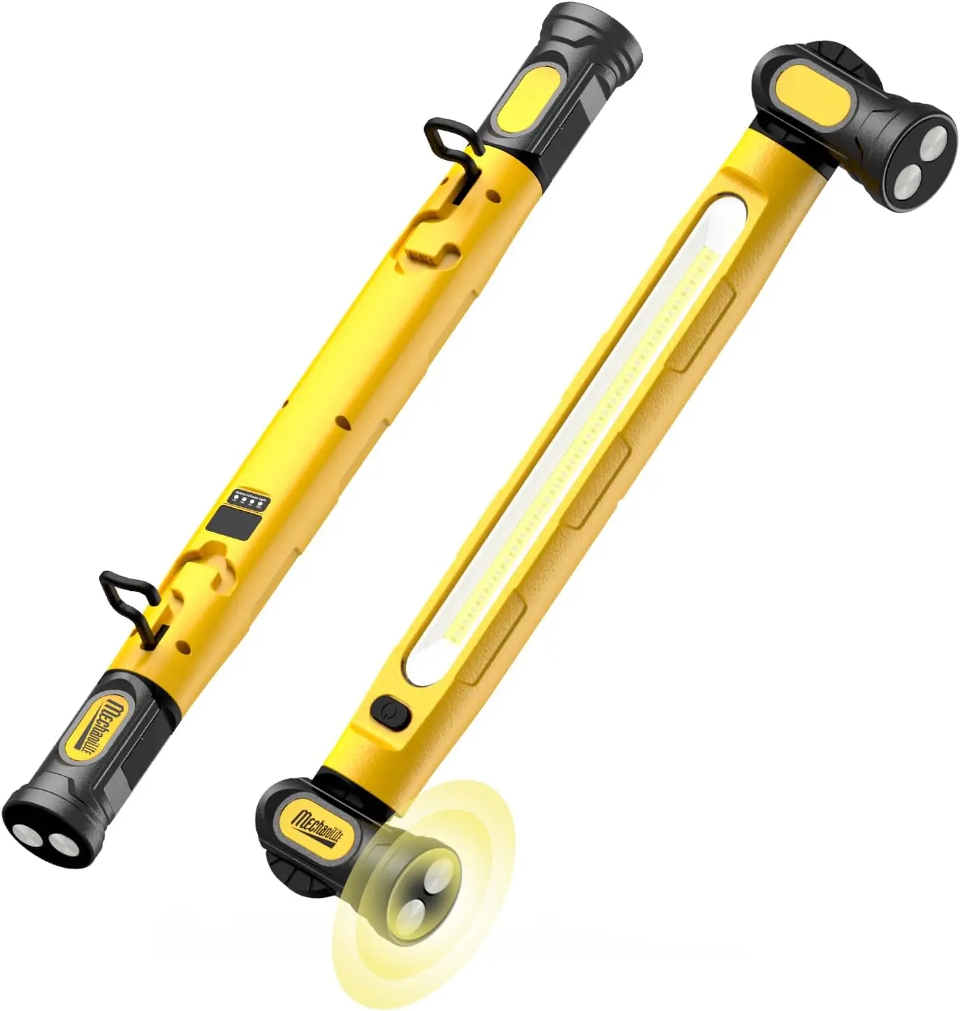MechaniLite Cordless Rechargeable 81-LED COB Board Car Hood Work Light Bar, 3000LM Magnetic Light Bar with Hooks, 5200mAh USB-C Powered, 3.5hrs (High)/6.5hrs (Low) Runtime for Mechanic Car Repairs, Garage