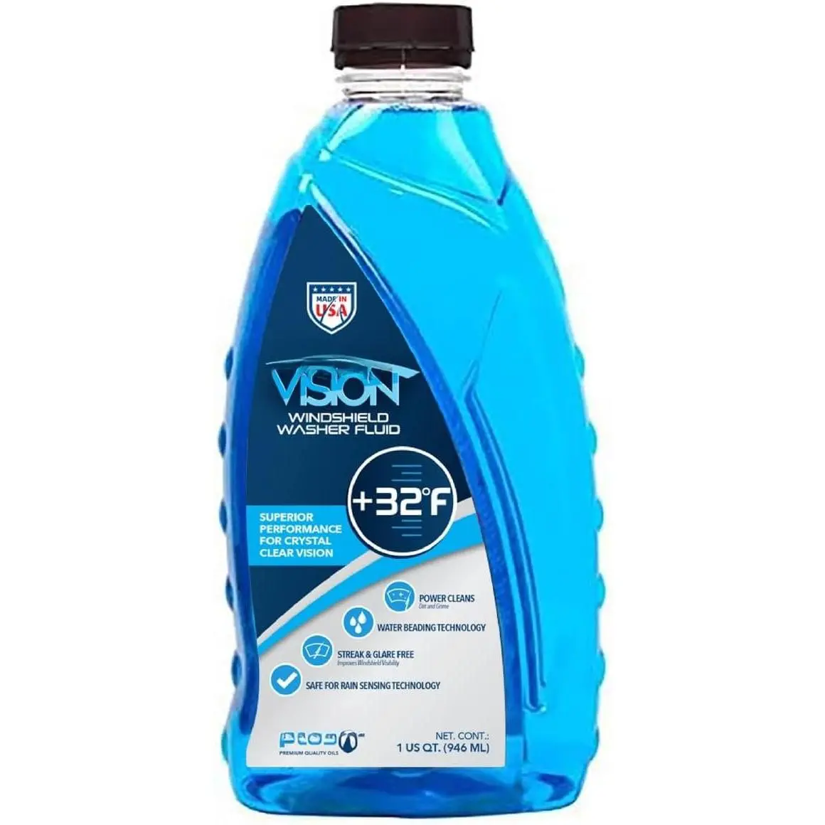 Vision Windshield Washer Fluid -  Formula for  Windshield Wiper Fluid -Clear Vision in Weather Conditions +32F -  Weather -  Remover - 1  Quart