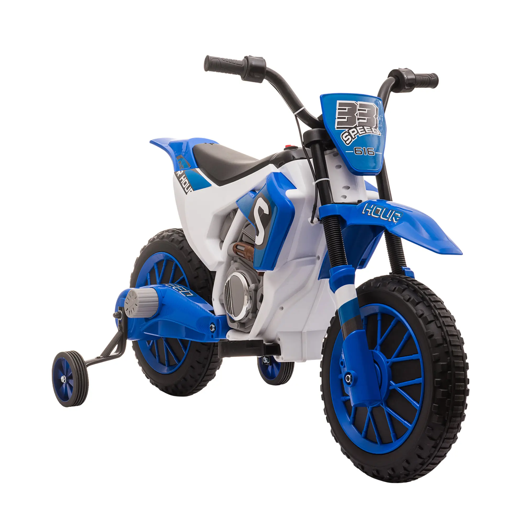 #Summervibes Aosom 12V Kids Motorcycle, Electric Motor Bike, Battery-Powered Ride-On Toy with Charging Battery, Training Wheels