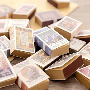 Nostalgic Style Mini Notebook, 4/8pcs/set Portable Retro Memo Notebook, Tearable Notebook for Home School Office Dormitory Outdoor Travel