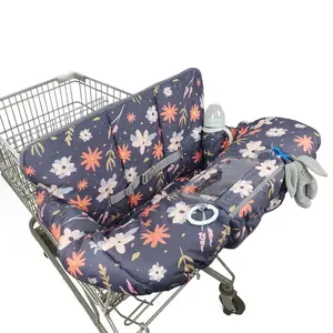 Baby Toddler Shopping Cart Cover Dark Blue Cozy High Chair Cushion Grocery Cart Cover Protective & Soft Seat Pad Universal Fit for Kids Outdoor Indoor Use