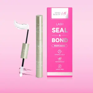 VEYESBEAUTY Bond & Seal - White 10ml 2 in 1 Cluster Lash Glue for Eyelash Extensions Self-Application Makeup Cosmetic