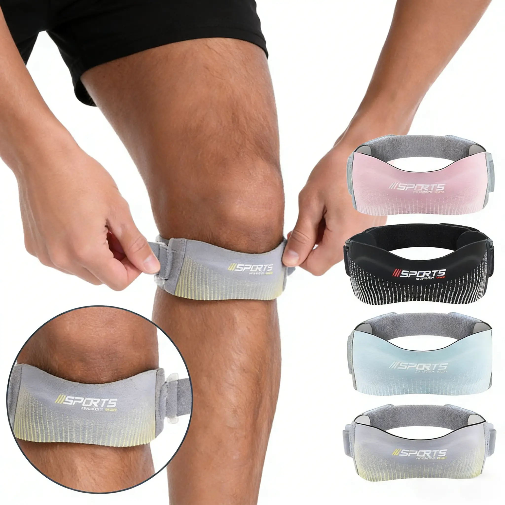 Patella Knee Strap| Adjustable Tendon Support Brace For Running & Jumper’S Knee