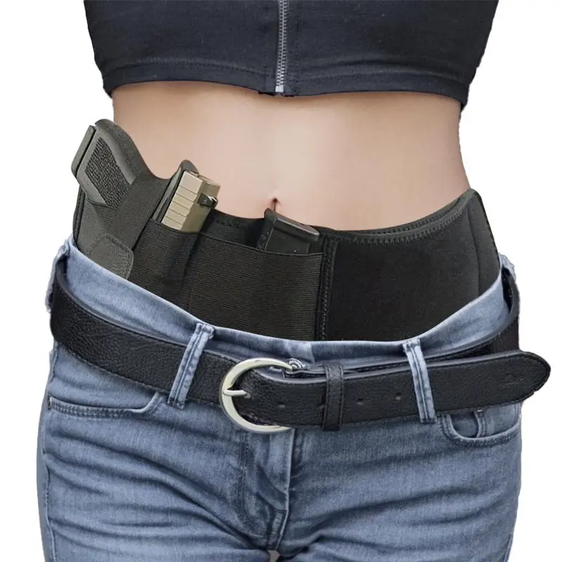 Concealed Comfort Carry Belly Band Holster - Adjustable, Breathable, Ambidextrous, Discreet Waist Holster for LCP, S&W M&P 40 Shield, Bodyguard, Sig Sauer, Beretta, 1911, Smith and Wesson (Sports & Outdoor Accessory for Men), Comfortable