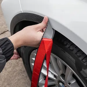 Carbon Fiber Texture Wheel Arch Trim & Bumper Guard, Weather-Resistant Rubber Anti-Scratch Strip, High-Strength 3M Adhesive, No-Tool Easy Installation, Modern Accessory, Fits Sedans & SUVs, Car Tire Decal