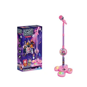 New Karaoke Machine with Stand, Portable Singing Toy for Kids, Ultra-Cool Color Lights, Unisex Microphone Toy, Requires 3x Aa Batteries