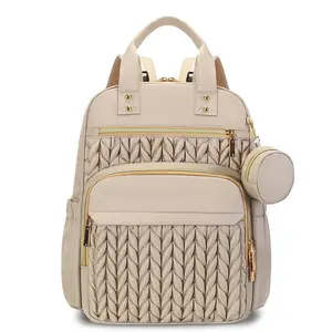 Luxury Diaper Bag Backpack – On-the-Go Diaper Bags for Moms, Large Capacity Unisex Baby Travel Carryall with Insulated Bottle Pockets, Waterproof, Stylish