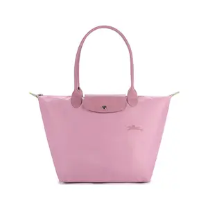 Longchamp Le Pliage Green 31 Tote Bag with Recycled Canvas and Leather Trim for Women in Petal Pink Reusable Bag