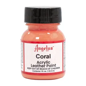 Angelus Coral Acrylic Leather Paint, Shoe Paint For Custom Shoes, Leather Craft, Leather Projects