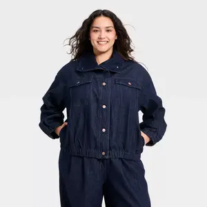 Women's Denim Jacket - A New Day Indigo Dark Wash 4X