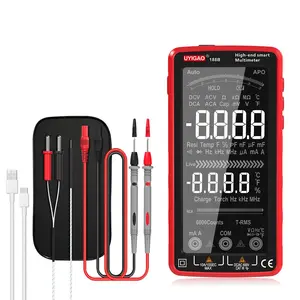 1pc UYIGAO UA188B 188D Smart Rechargeable Multimeter, 6000 Counts TRMS, 188d Color Touch HD Full Screen, Digital Voltmeter Measures Voltage Current Resistance Continuity Capacitance Temperature Frequency NCV Voltage Tester