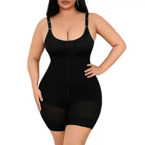 Women’s  Fajas Colombianas Shapewear High Compression Tummy Control Butt Lifter Body Shaper with Zipper Postpartum Recovery Bodysuit Womenswear
