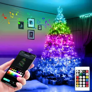 Smart Christmas Tree Lights with APP & Remote Control, Music Sync Rgbic Lighting, Led Mood Light, Indoor Outdoor Decor for Home Party Wedding