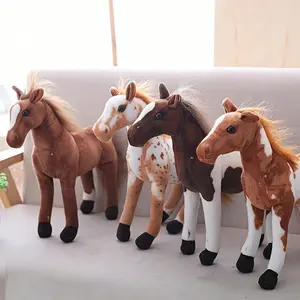1pc, Simulation Horse Doll Plush Toys 30cm/11.8in, Stuffed Animal Realistic, Ferghana Horse Dapple Horse Four Styles Stuffed Animals, For Halloween Thanksgiving Christmas New Year Valentine's Day Mother's Day Carnival Easter Gift,Horse Gift