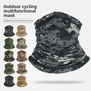 Summer outdoor sunscreen camouflage sunscreen quick-drying scarf outdoor cycling mask camouflage mesh neck cover sports magic headscarf