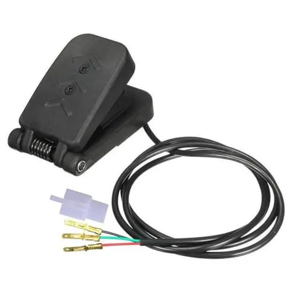 Go Kart Foot Pedal Throttle Accelerator Pedal 3-hole Male Connector for Electric Bicycle Scooter E-Bike ATV UTV Karting Drift Trike Golf Cart Quad Buggy Dune Moped Lawn Mower 4 Wheeler Tricycle