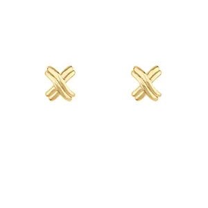 Crisscross Textured Stud Earrings