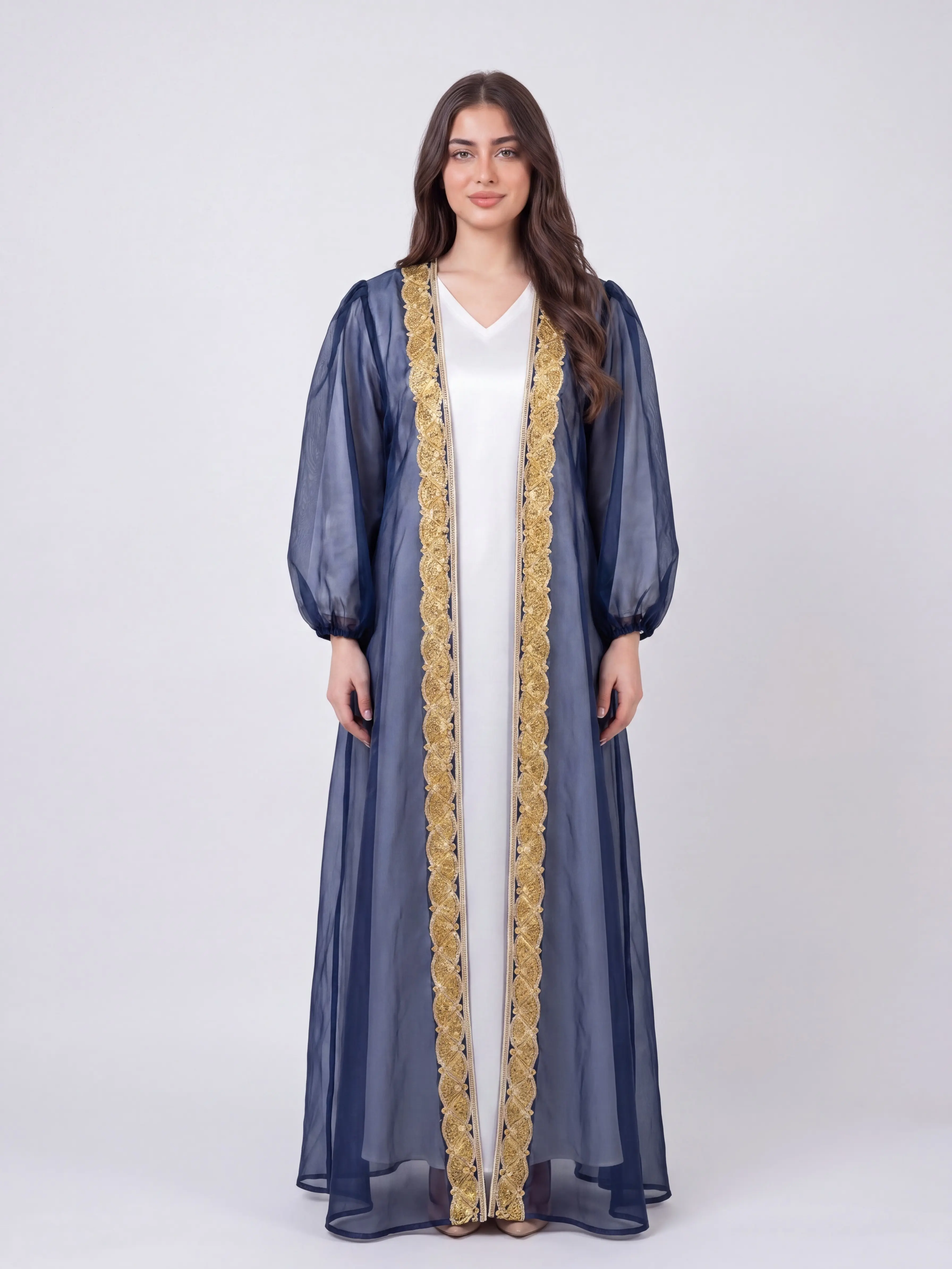 Shireen Kuftan - Traditional Women's Embroidered Caftan, Graceful & Modest Design, Versatile Addition for Any Occasion