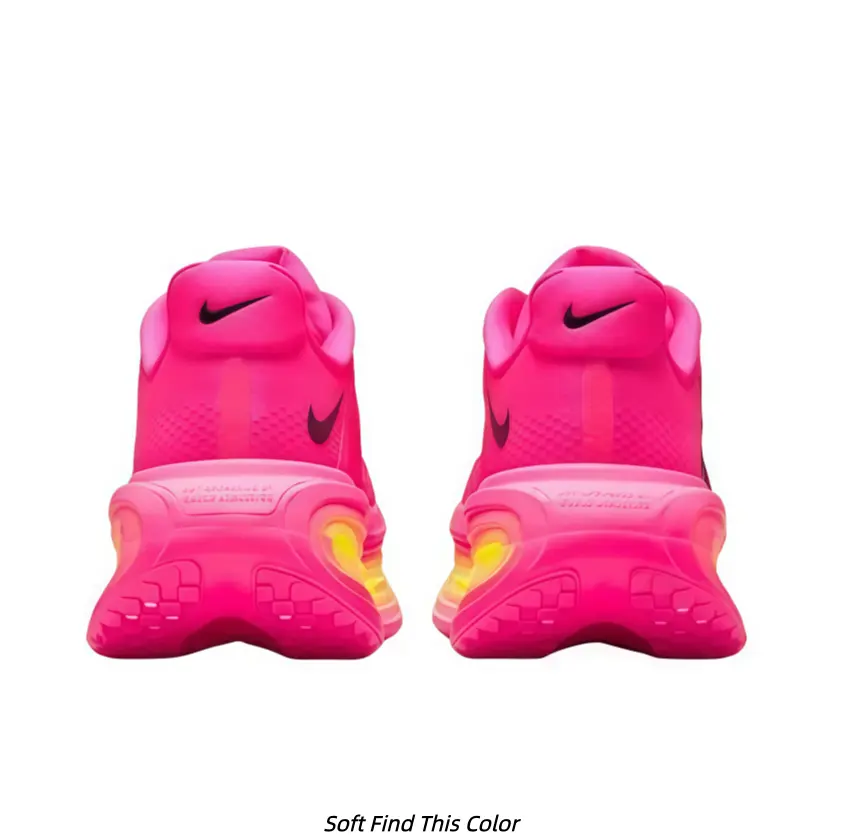 Bright Pink Mesh Breathable Running Shoes Full-Length Air Cushion Lightweight Sneakers Low-Top Training Joggers