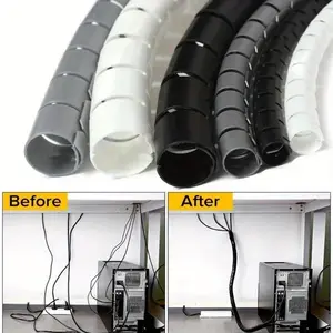 Spiral Cable Management Tube, 1 Count Flexible Cable Wire Protector, Cable Organizer, Computer Cable Management Tool, Office Accessories