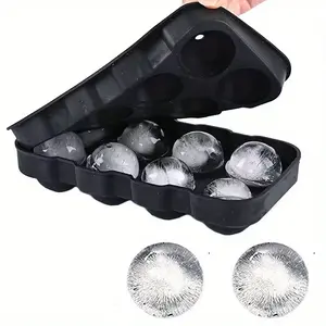Silicone Round Ice Cube Mold with Funnel, Easy Release Round Ice Tray for Fridge, Silicone Ice Cube Molds, Perfect for Whiskey Cocktails and Bourbon, Ice Cube Ball, Whiskey Ice Cubes Mold