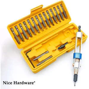 20Pcs Swivel Head Half-Time Drill Driver Tool Kit, Quick-Change Multi-Bit Screwdriver with Countersink, Allen Wrench, Professional DIY Repair Power Tool Accessories Including Screwdriver Drill Bits
