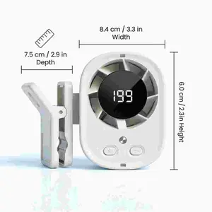 Portable Car Clip on Fan LED Display 360° Air Conditioner Mini Fan Rechargeable