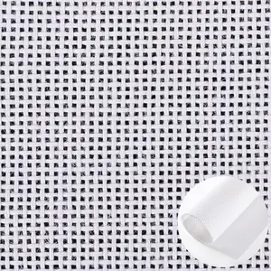 2 Pack 18 x 14 Inches 13 Mesh Blank White Pure Cotton Needlepoint Canvas Twist Interlock for Embroidery DIY Knit Crochet Projects Make Dividers