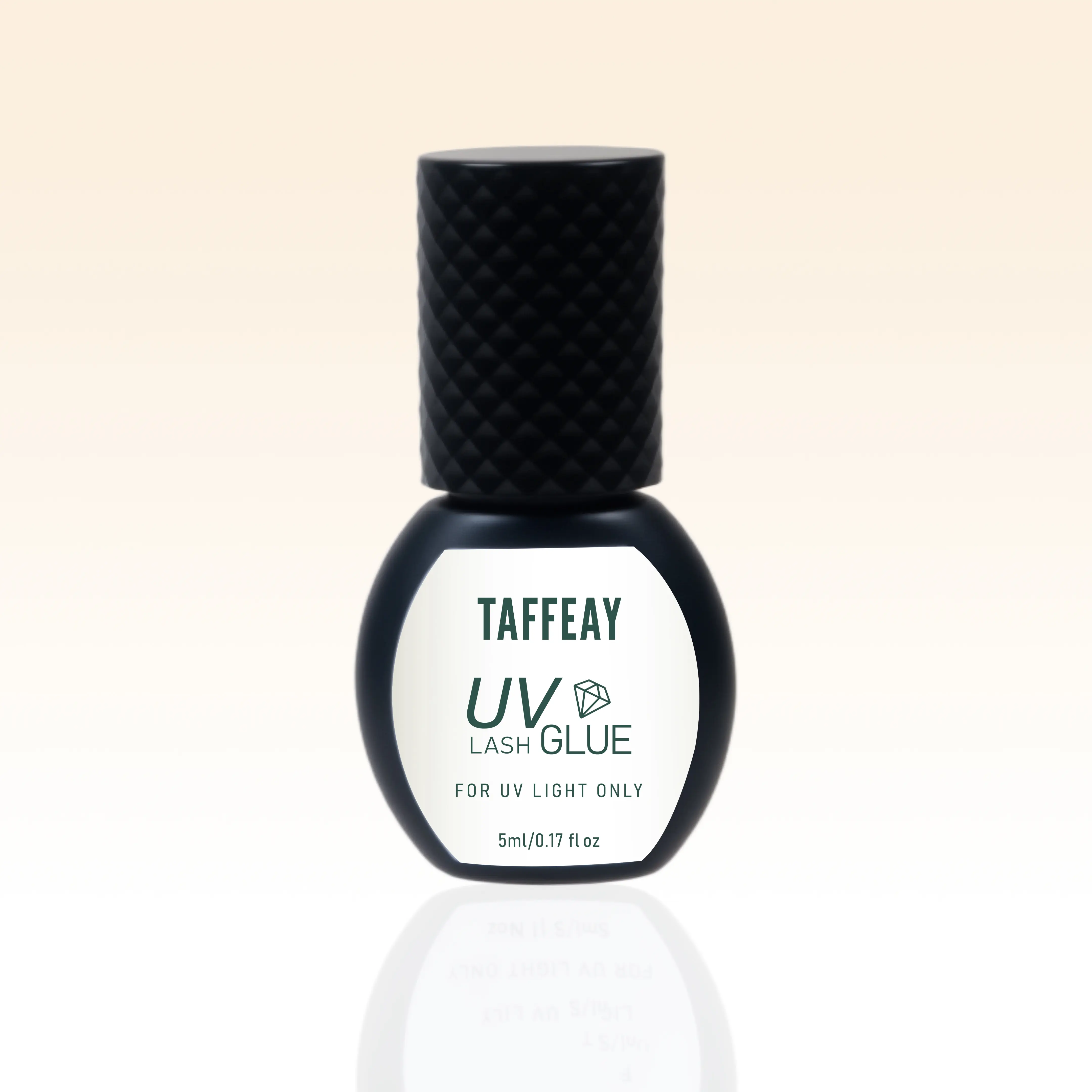 TAFFEAY UV Lash Glue for Eyelash Extensions - Rapid Curing, Sensitive Safe Cosmetic Adhesive, Hypoallergenic, 5-7 Week Hold, Light-Cured, 5ml, Ethyl Cyanoacrylate, Professional Bottle for Boosting Work Efficiency