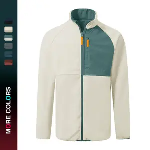 MAELREG Men's Reversible Fleece Jacket with 5 Pockets Lightweight Zip Up Golf Jackets Winter Warm Casual Coat Windbreaker