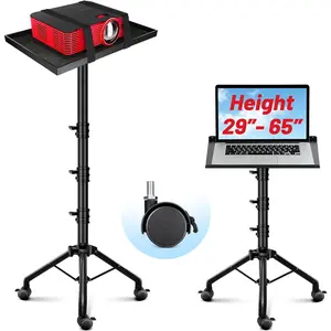 Projector Tripod Stand Adjustable: Height 29 to 65in Projector with Casters Universal Laptop Stand Portable Multifunctional DJ Rack Stand for Outdoor Movies  Book DJ Equipment CY0332