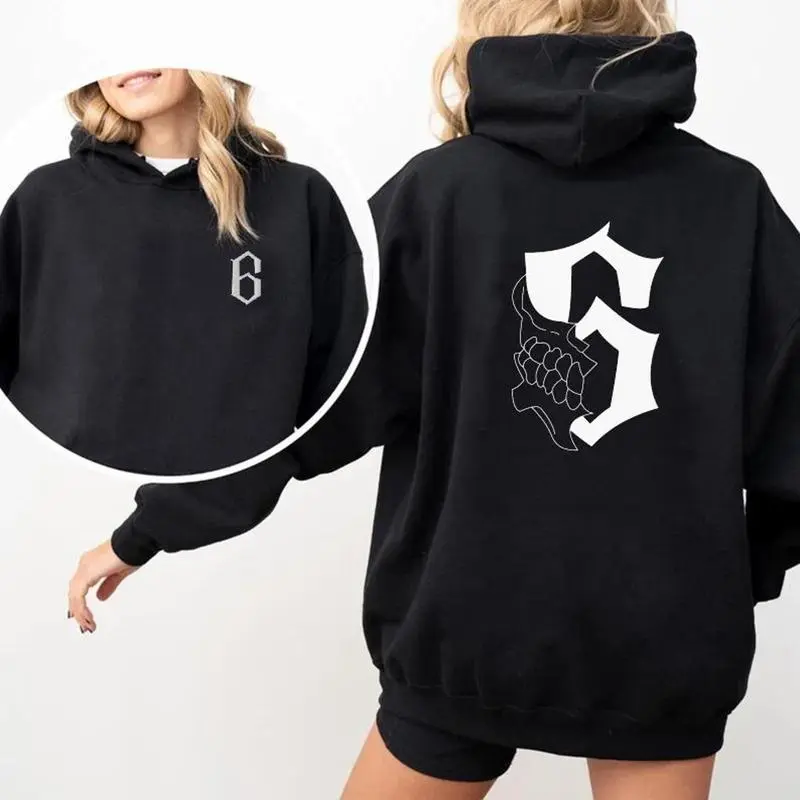 Women's Bleach Anime-Themed Corduroy Plaid Hoodie - Embroidered Espada Design, Casual, Long Sleeve, Fitted, Unisex Anime Gift, Anime-Themed Women's Hoodies hoodies for women essential hoodie