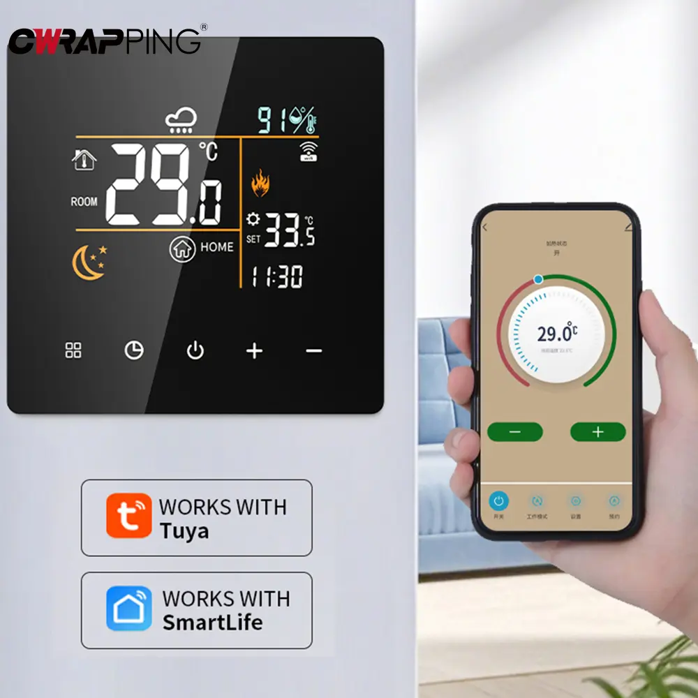 Warm Floor Thermostat Tuya WiFi 3A 16A 25A Electric Gas Boiler Water Heating Temperature Controller Intelligent Accessories