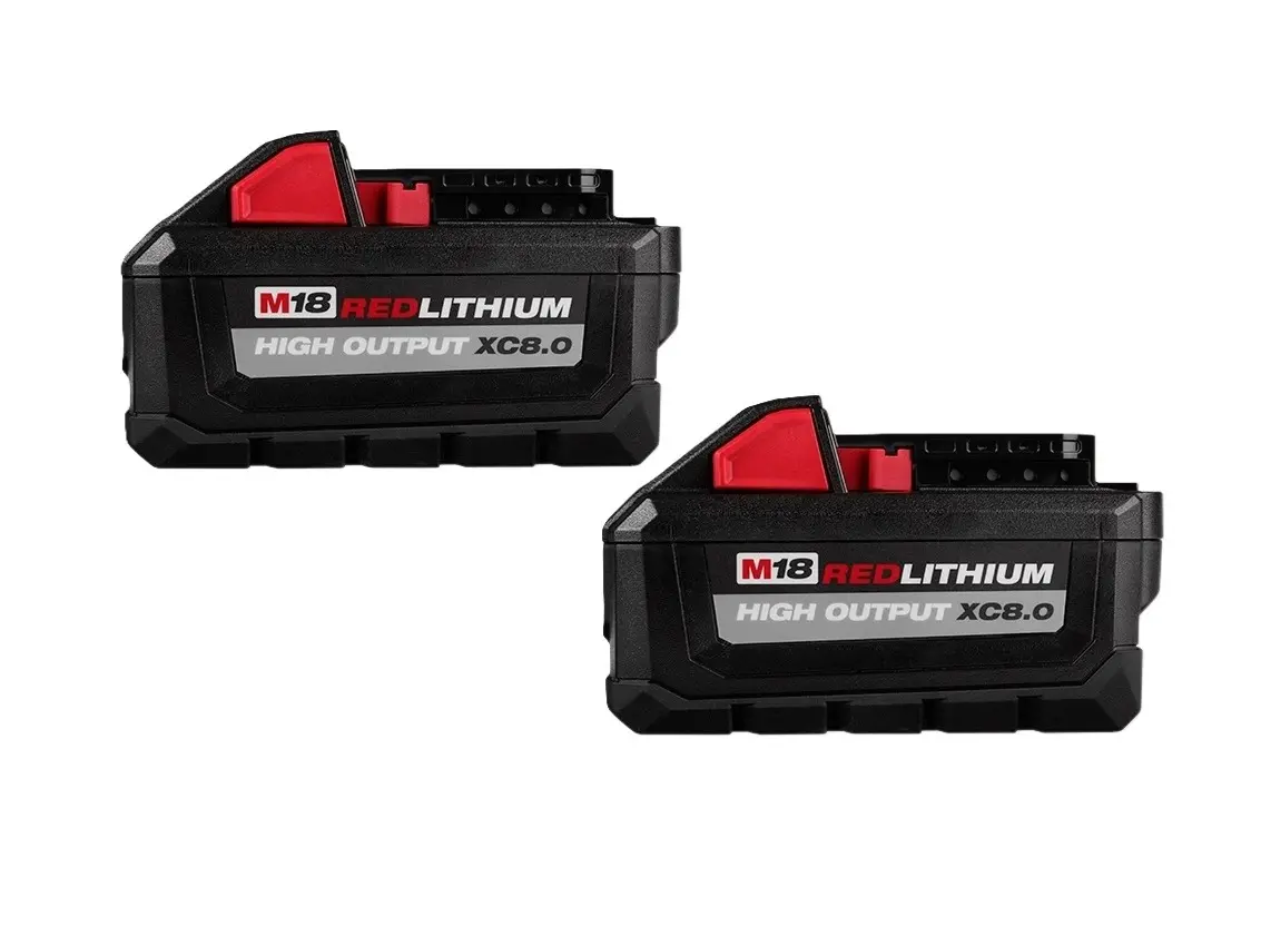 MILWAUKEE 48-11-1880 M18 REDLITHIUM HIGH OUTPUT XC8.0 Battery Pack, 18V, 8Ah, 144Wh, Compatible with M18 Systems, Longer Cooler Runtime for Tradesmen