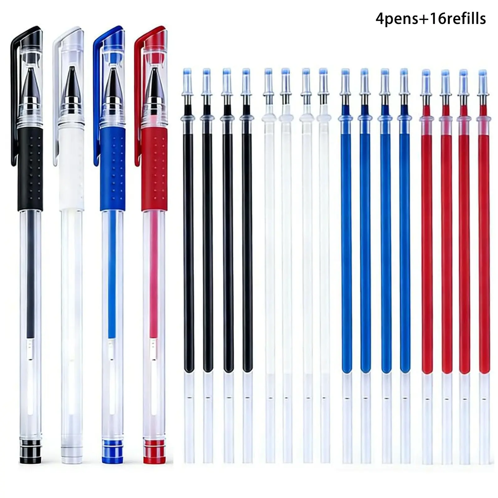 Heat Erasable Fabric Marking Pens 4 Pens + 8 Refills, No Ghost Lines,Disappearing Ink Precision Fabric Markers Sewing Supplies, Sewing Products for Sewing Quilting Embroidery Dressmaking