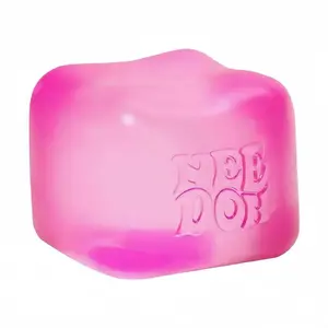 Needoh Ice Cube Water Drop Squeeze Toy, Rosy Stylish Sensory Stress Relief Ball, Soft Squishy Fidget Toy in Blue Pink Purple, Relaxing Anxiety Reducing Hand Toy, Perfect Gift for All Ages