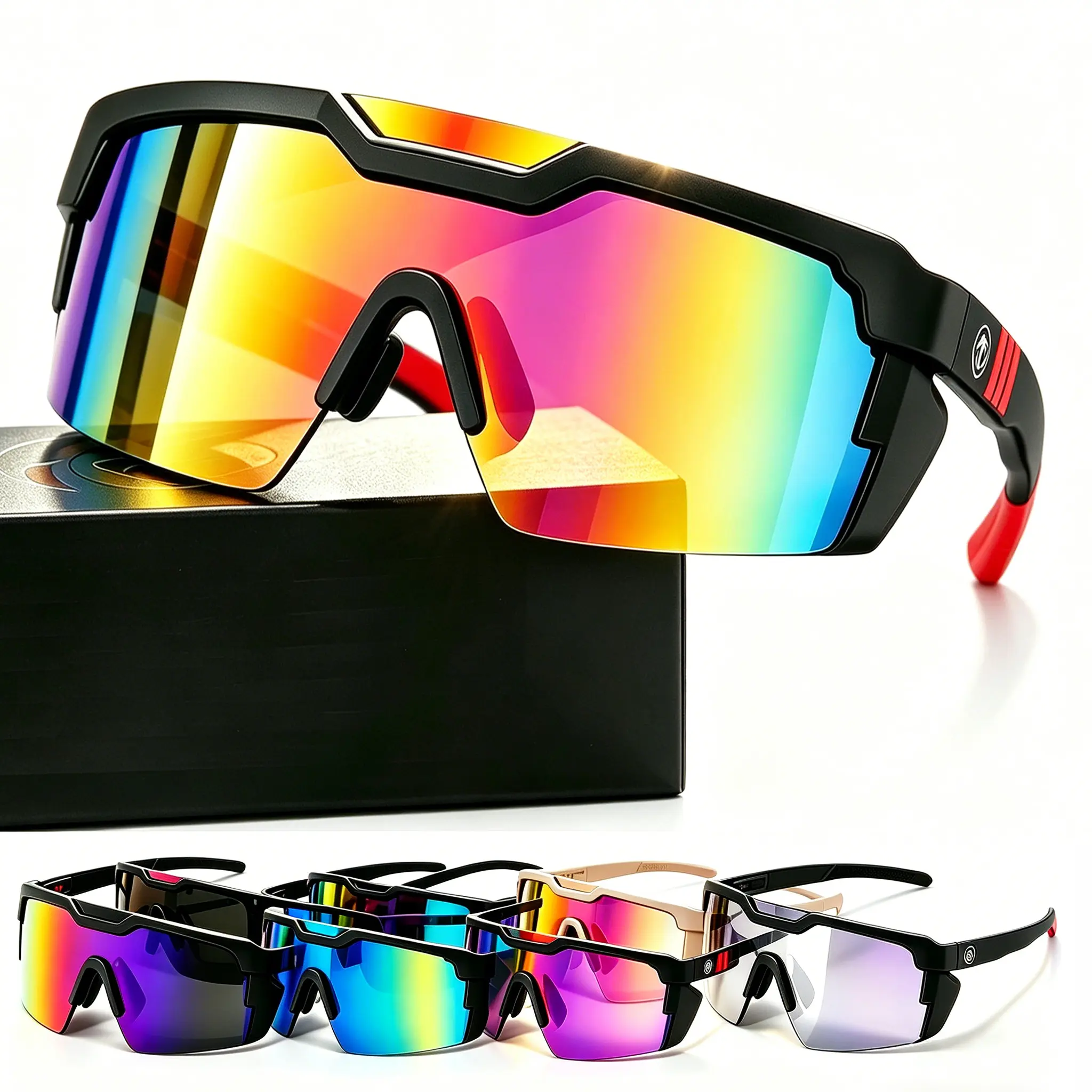Men Polarized Aviator Sunglasses, Black Sports Running Shades, Baseball Cycling Glasses, Mens Womens UV Protection Eyewear, Lentes/Gafas de Sol Hombre, Mother’s Day Gift