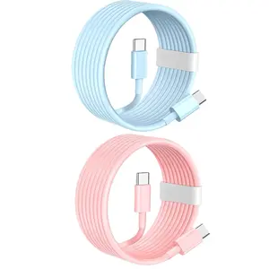 2PCS Phone Charger Charging Cable Flexible E-Marker Charger Cord Type C  Length for Efficient Charging