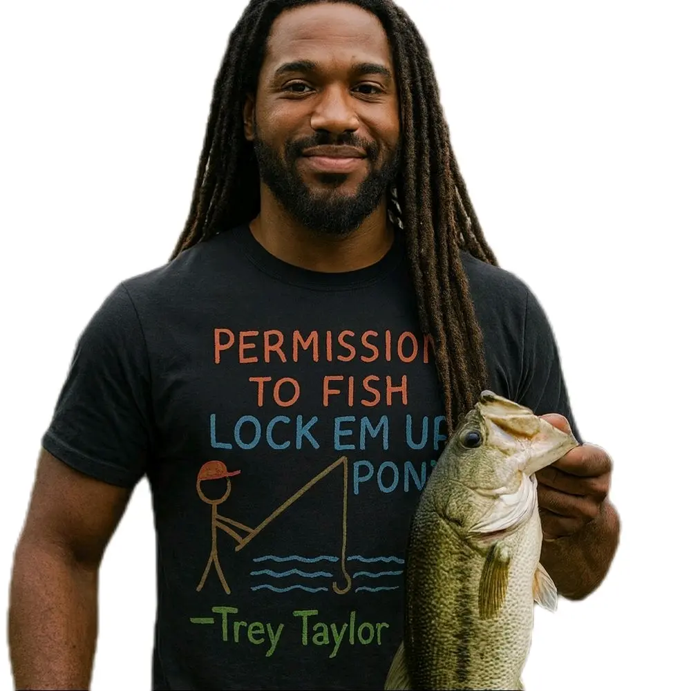 Permission to fish, Trey Taylor T-Shirt Viral Funny Fishing Shirt, Comfortable, Gift for Him/Her, Meme Holiday Gift, Christmas Fisher Gift