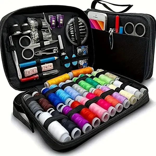 Multifunctional Sewing Kit with Storage Bag, 1 Set in Random Color Including Thread, Needles and Other Accessories, Sewing Supplies Kit for Home Use, Sewing Tools, Sewing Supplies Crafts