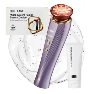 [New Color Drop]  INIA FLARE All-in-One Facial Beauty Device, 3-in-1 Facial Massager Beauty Device for Face and Neck Skin Rejuvenation Lifting/ Tightening/ Infusing, Best Mother's Day gift for Her