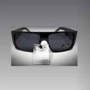 LOCS Hardcore Shades Black Sunglasses | Gangster Square FLAT TOP Cholo OG Lowrider Shades for Adults