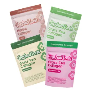 Crushed Tonic Collagen Sticks Discovery Kit - Banana Milk - Strawberry Milk - Vanilla Bean - Korean Collagen - for Skin, Hair & Health - Gluten Free GMO Free Skin Care Hair & Nail Care Healthcare Supplement - Halal & Kosher