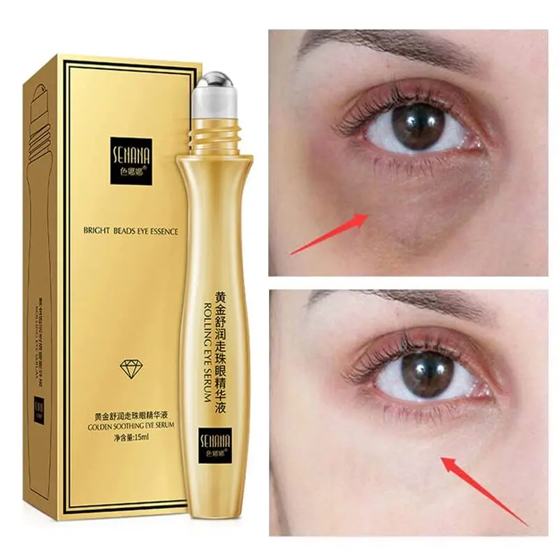 24K Gold Smoothing Under Eye Cream for Dark Circles, Puffiness, Eye Bag, Anti Aging Correxion Line Daily Cream with Hyaluronic Acid , 15 ML  Senana Marina Hydrating Anti -Wrinkles Firming