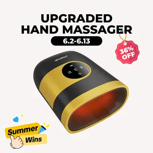 CINCOM New Hand Massager, Cordless Finger Soother with Gentle Warmth, Customizable Comfort Settings, Easy-to-Read Display, Rechargeable, Perfect for Relaxation, Ideal Gift for Loved Ones