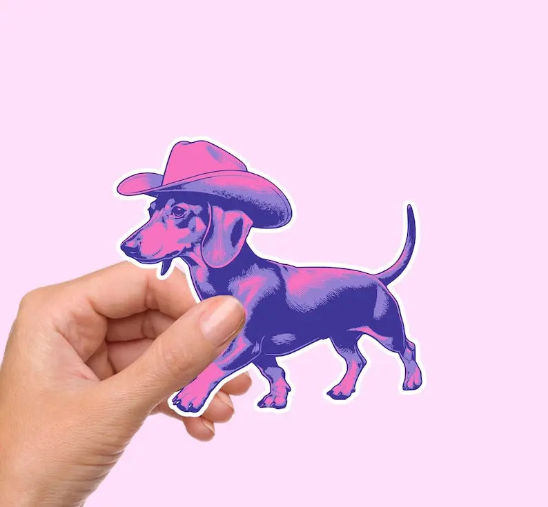 Laptop Stickers - Dog Sticker Water Bottle Sticker Dachshund Sticker Cute Unique Computer Planner Stickers for Personal Use