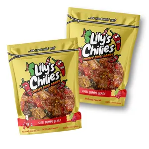 Chili Gummi Bear (Two 4oz Bags), Chili Candy Snack Sour Spicy Gummy